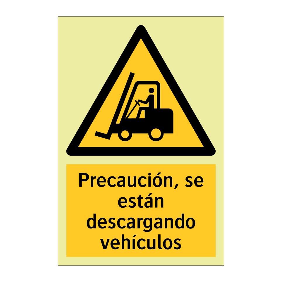 Precaución, se están descargando vehículos