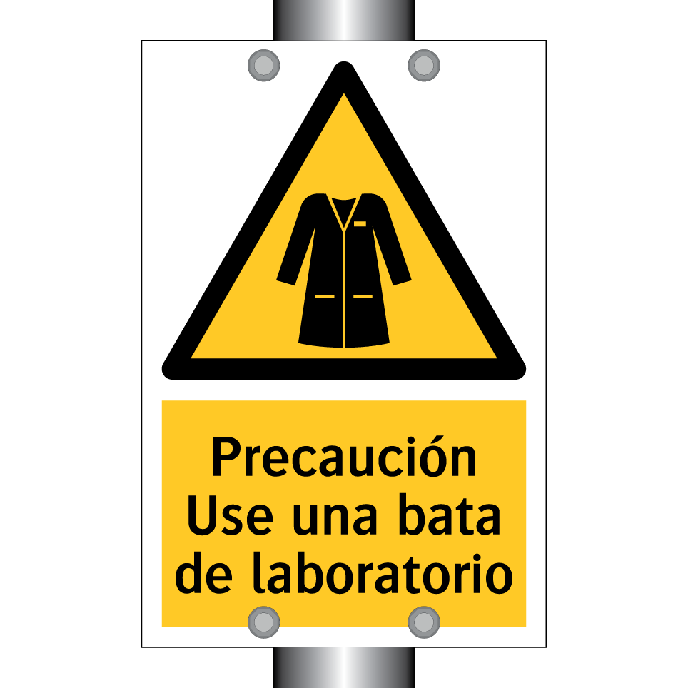 Precaución Use una bata de laboratorio