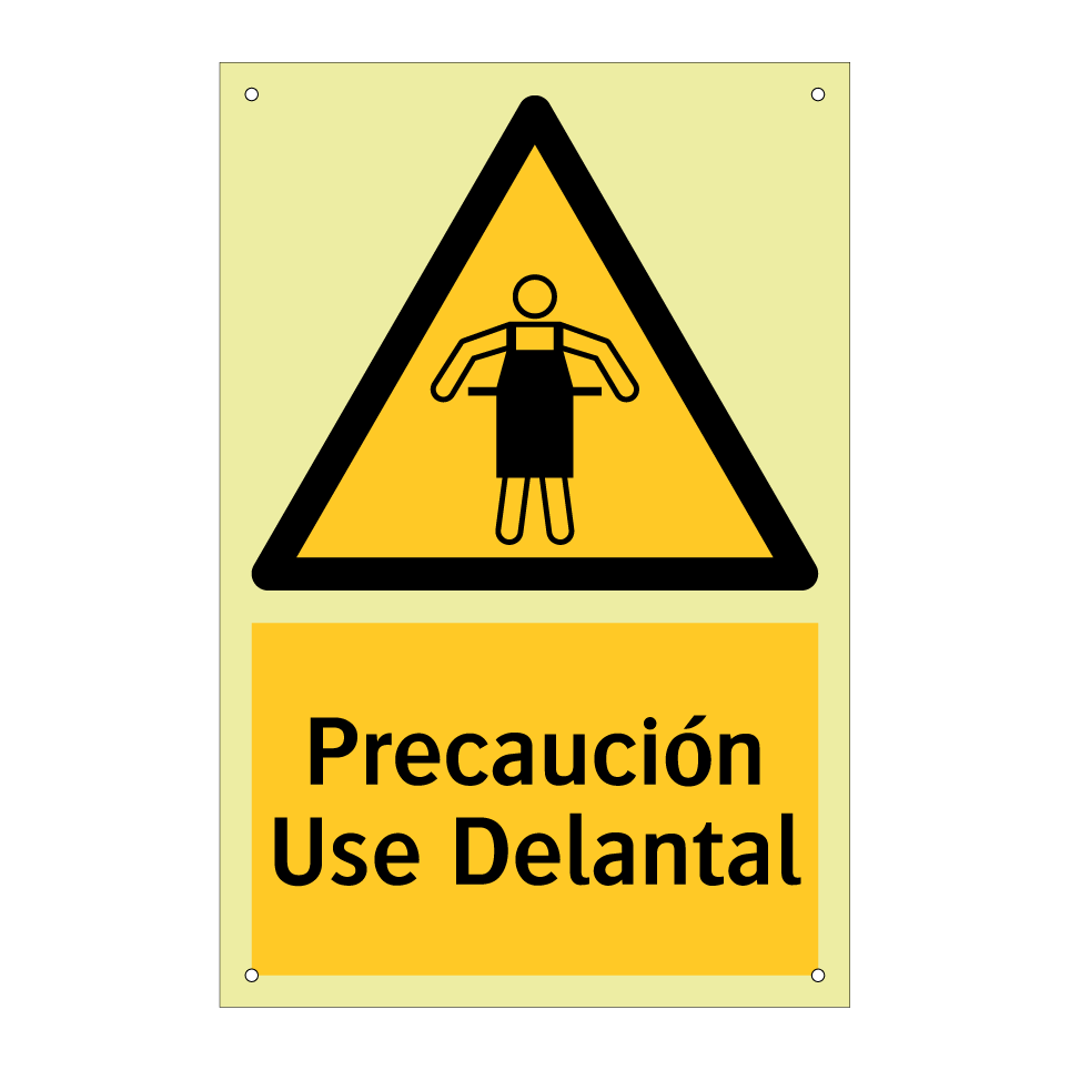 Precaución Use Delantal