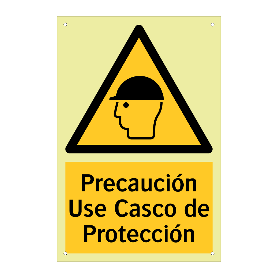 Precaución Use Casco de Protección