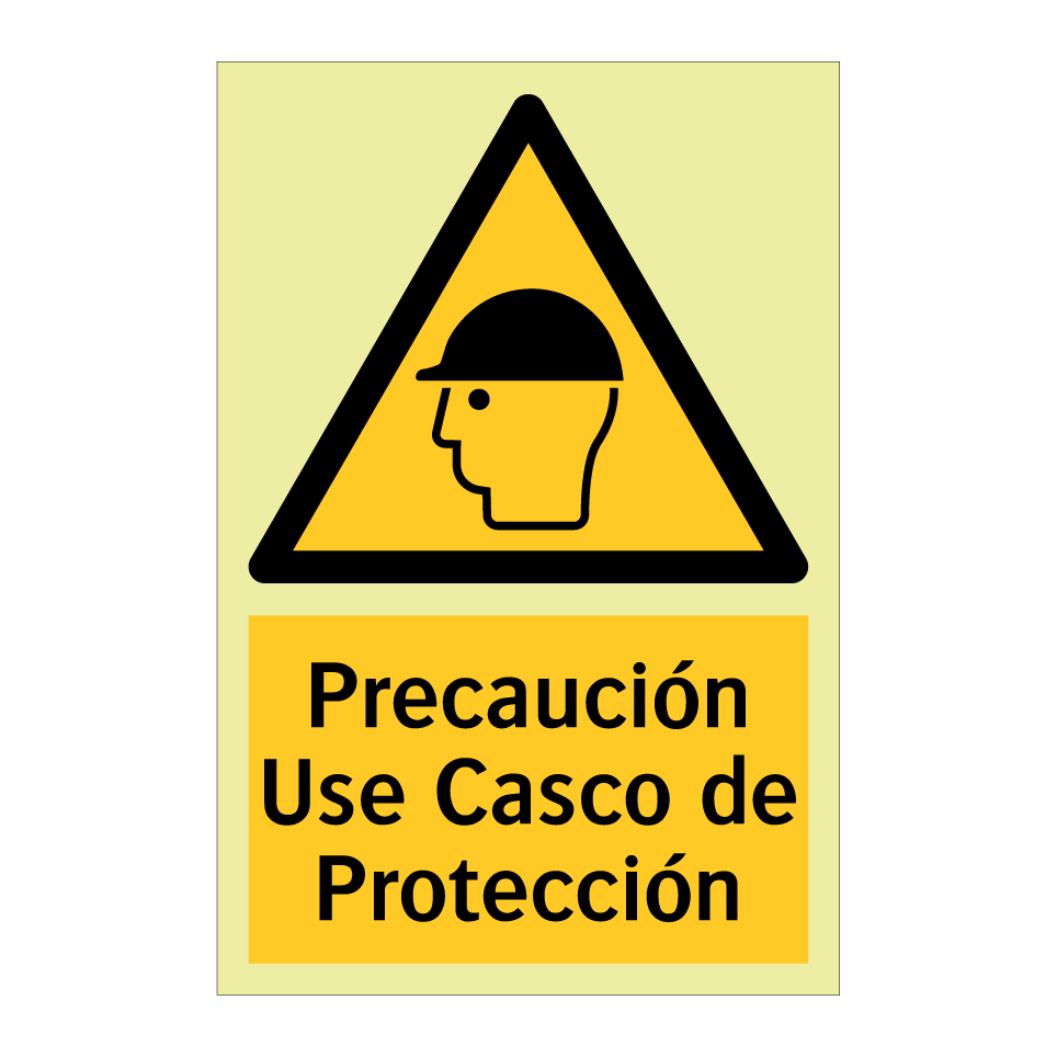 Precaución Use Casco de Protección