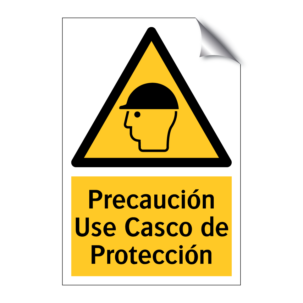Precaución Use Casco de Protección