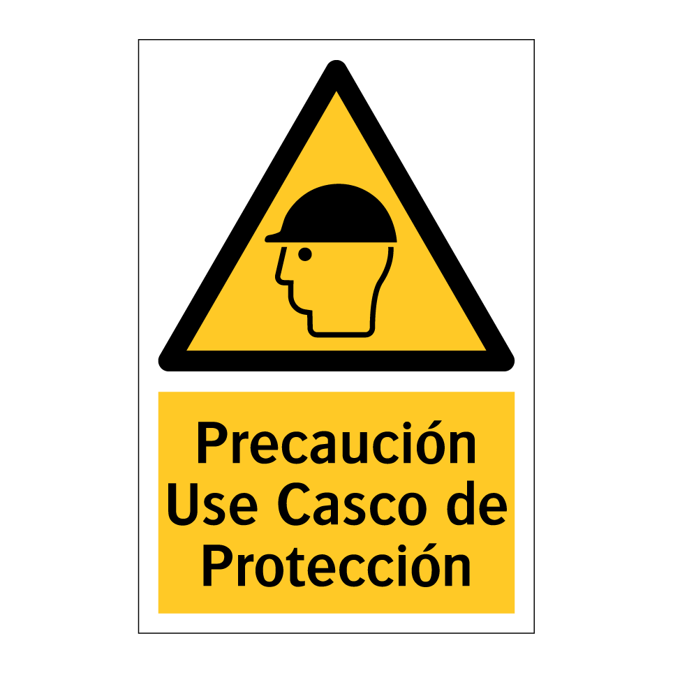 Precaución Use Casco de Protección