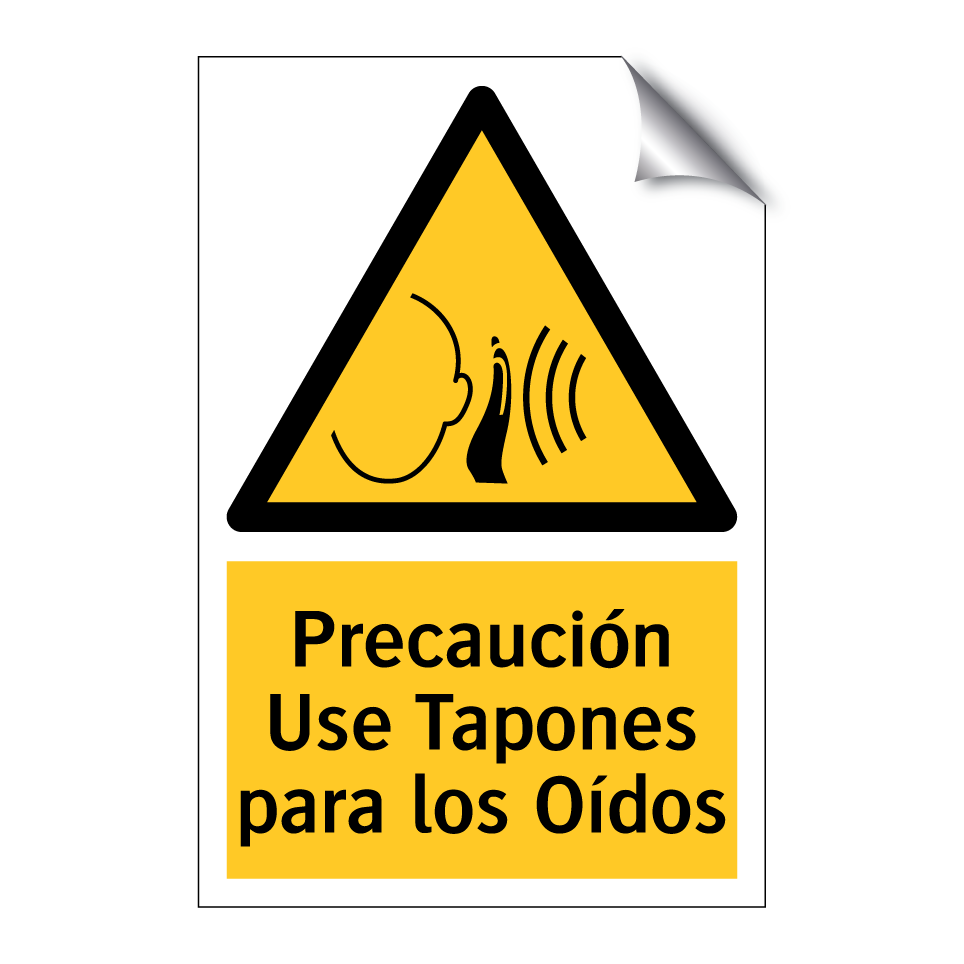 Precaución Use Tapones para los Oídos