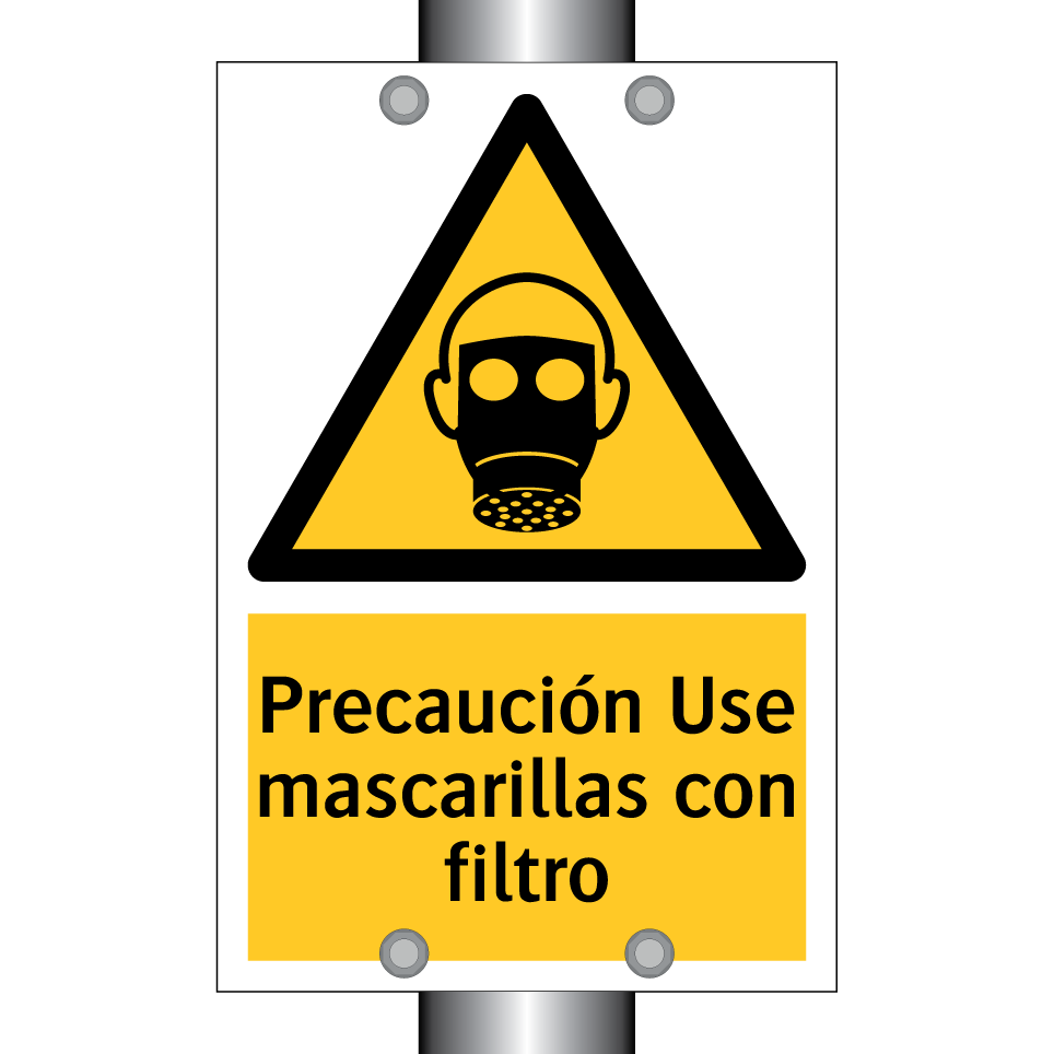 Precaución Use mascarillas con filtro