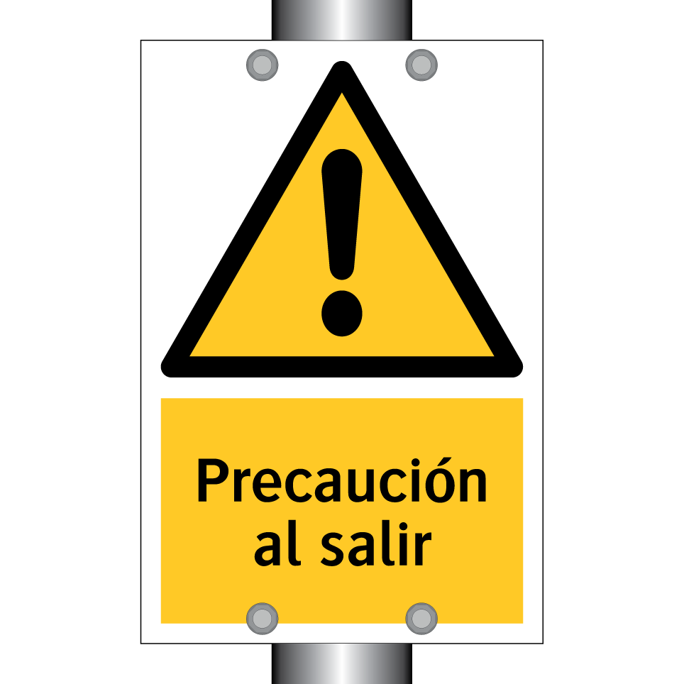 Precaución al salir