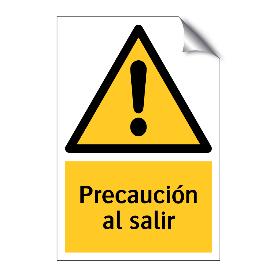 Precaución al salir