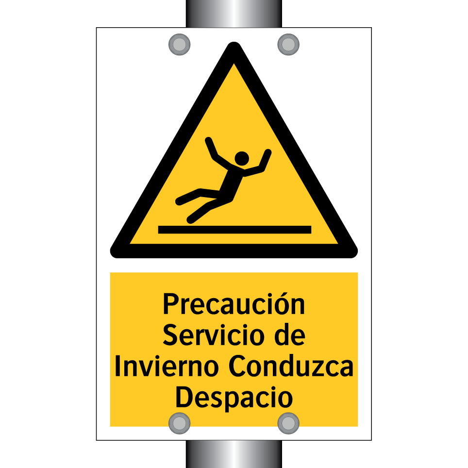 Precaución Servicio de Invierno Conduzca Despacio