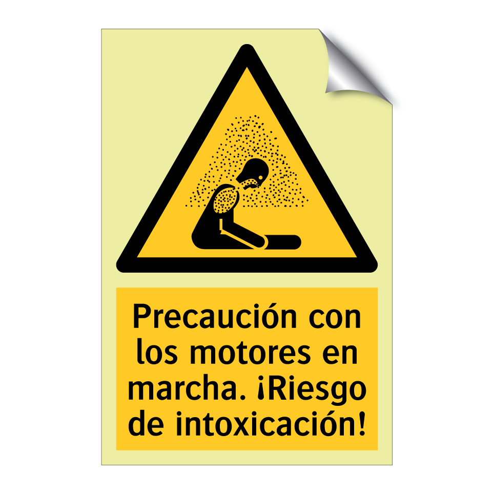 Precaución con los motores en marcha. ¡Riesgo de intoxicación!