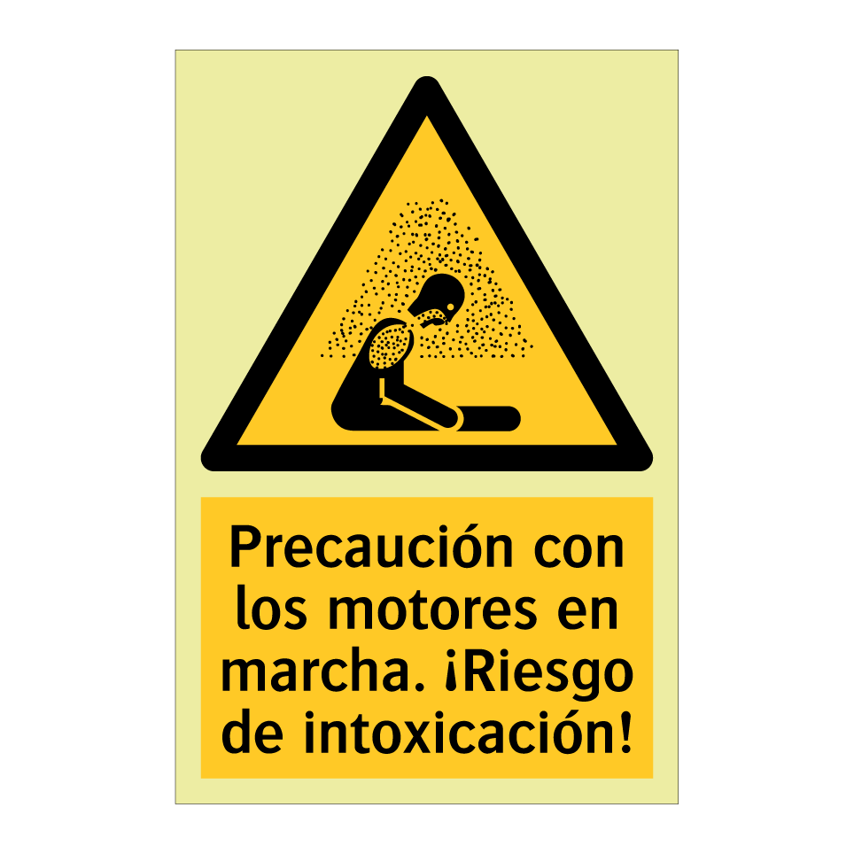 Precaución con los motores en marcha. ¡Riesgo de intoxicación!