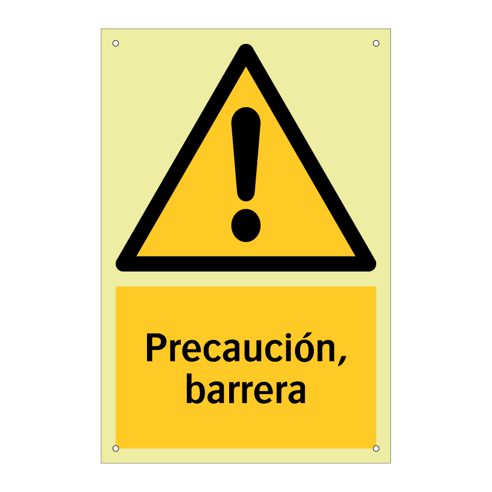 Precaución, barrera