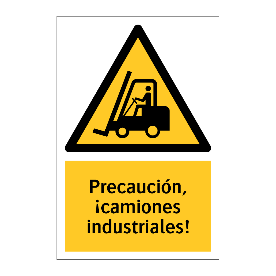 Precaución, ¡camiones industriales!