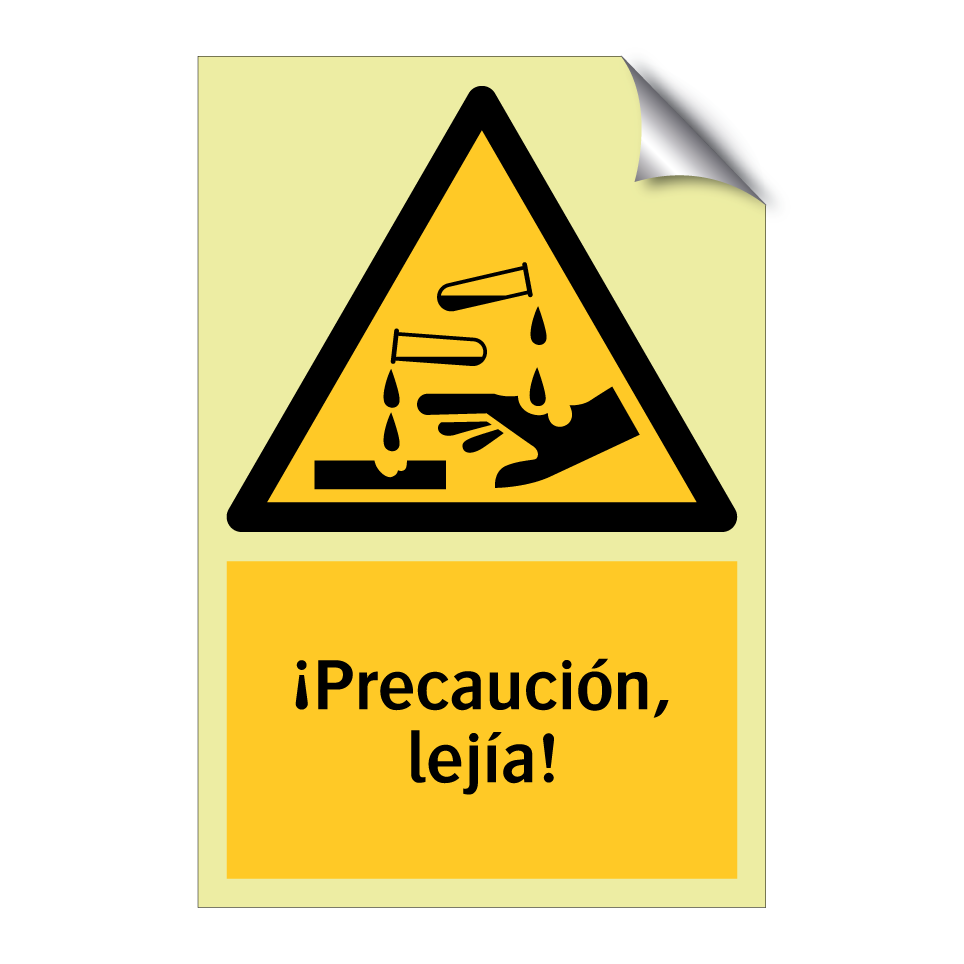 ¡Precaución, lejía!