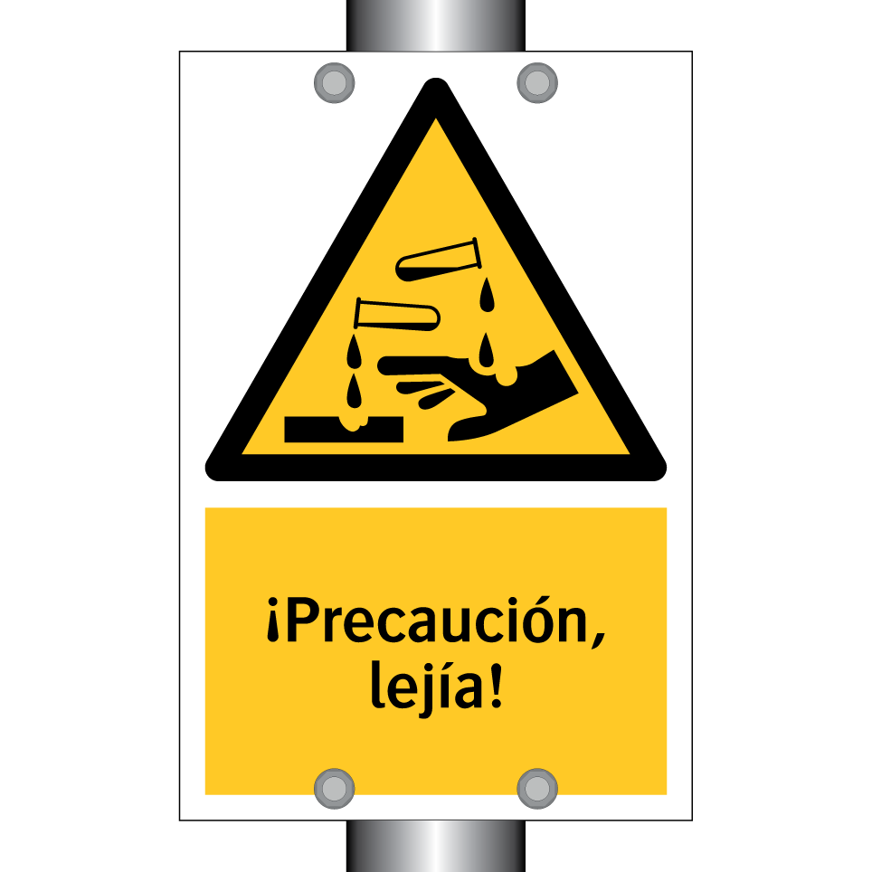 ¡Precaución, lejía!