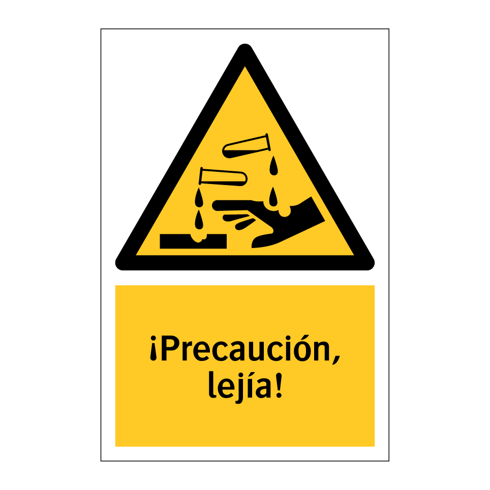 ¡Precaución, lejía!