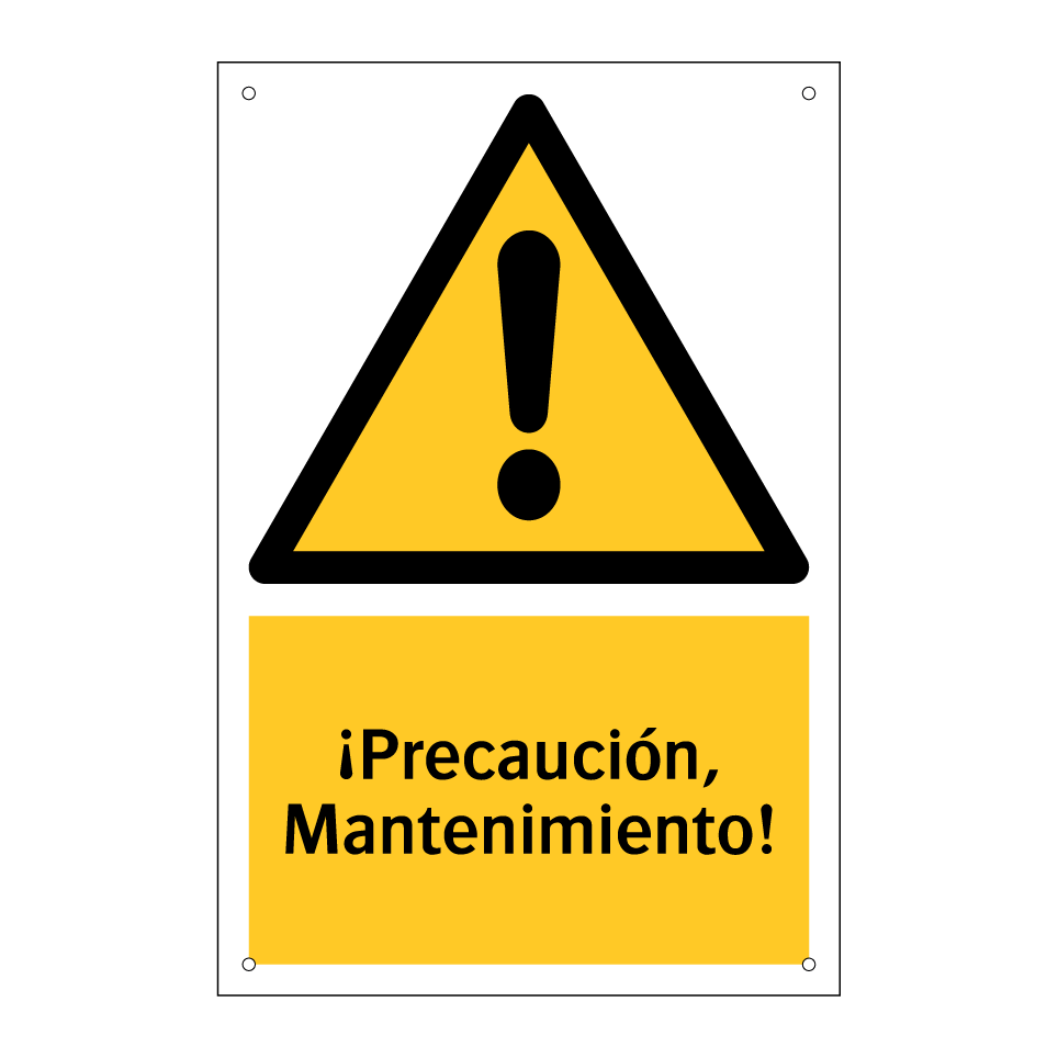 ¡Precaución, Mantenimiento!