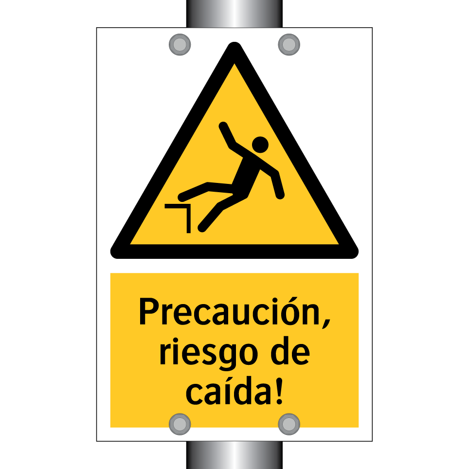 Precaución, riesgo de caída!
