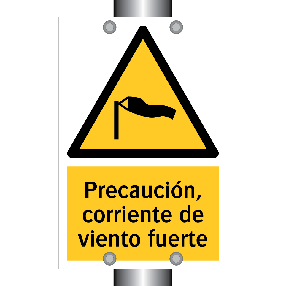 Precaución, corriente de viento fuerte