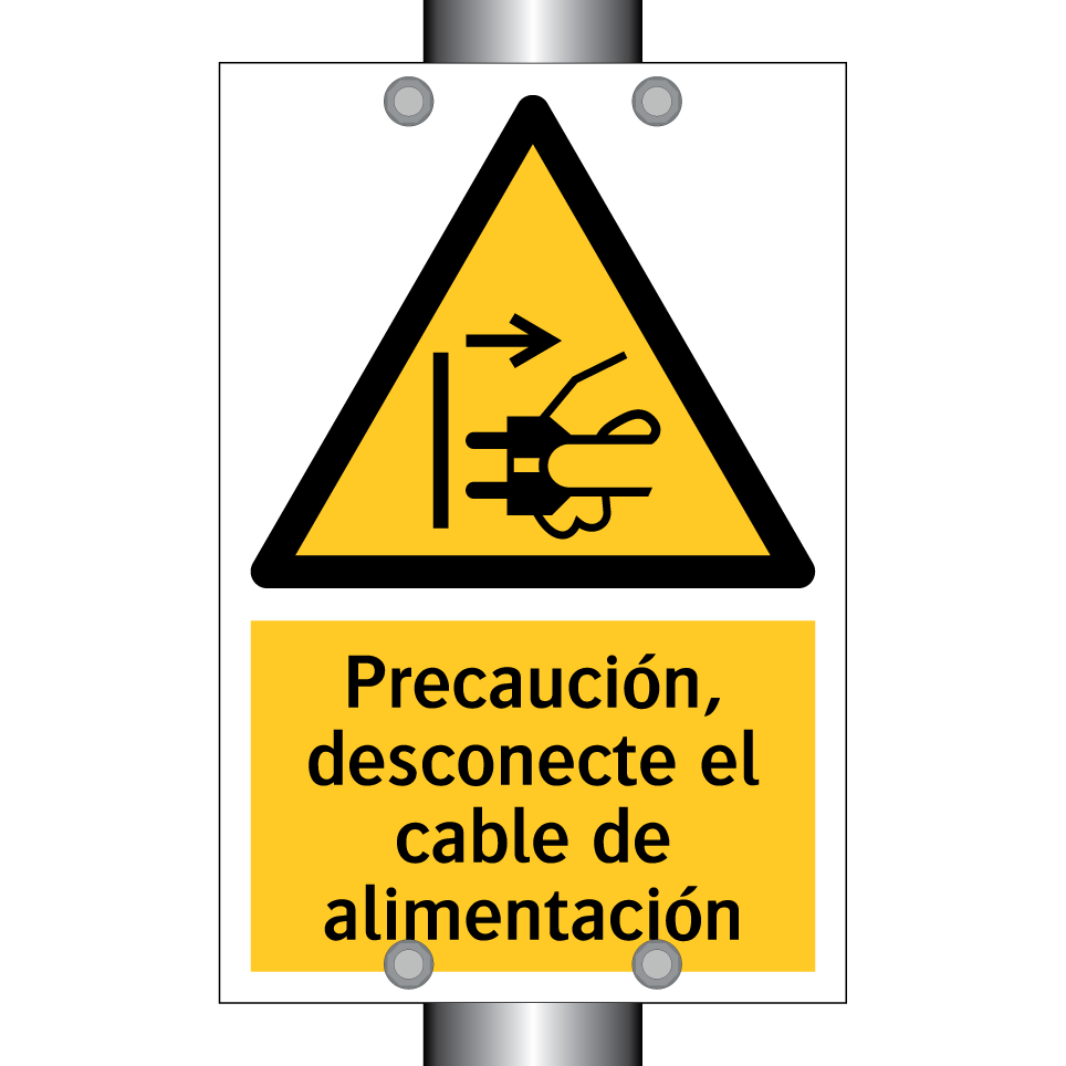 Precaución, desconecte el cable de alimentación