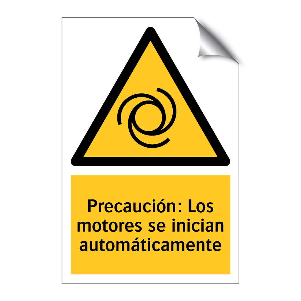 Precaución: Los motores se inician automáticamente