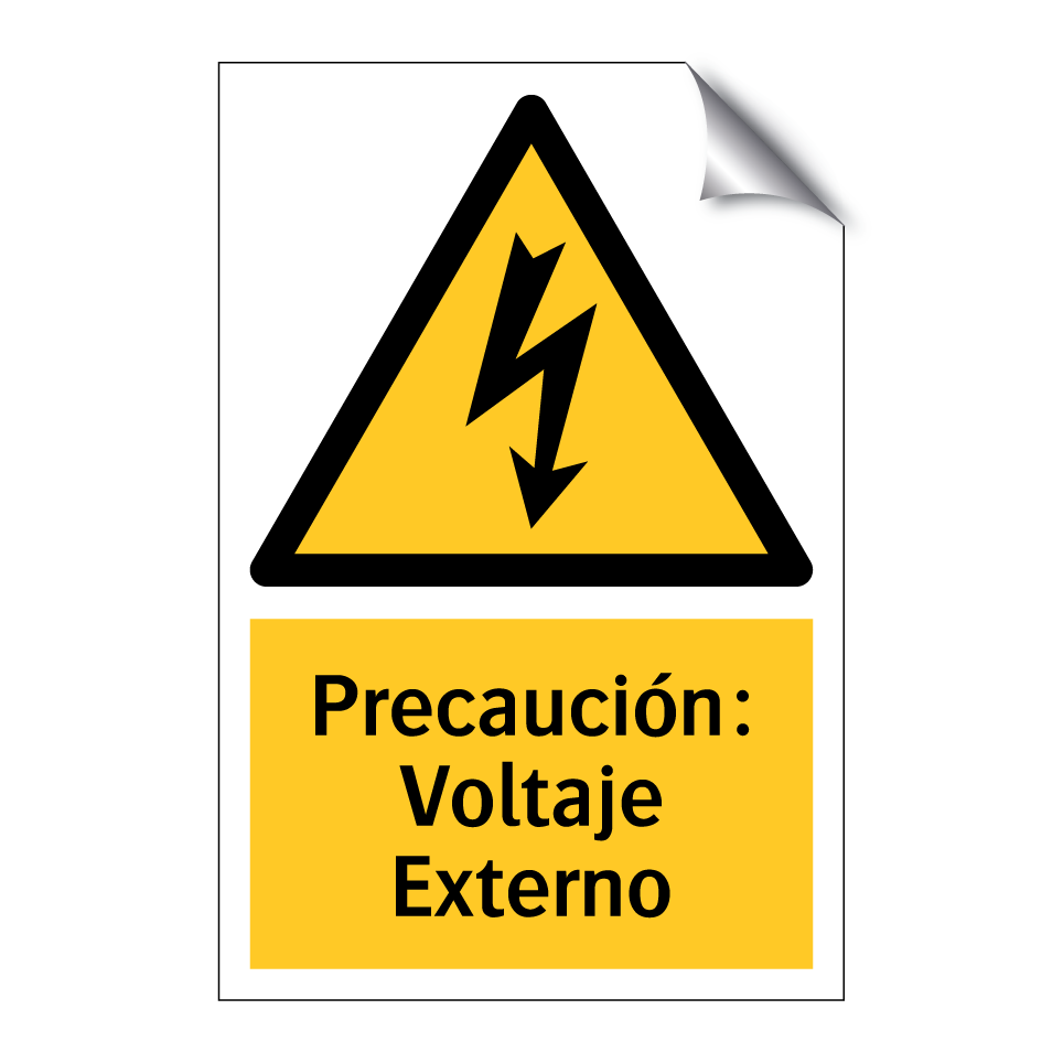 Precaución: Voltaje Externo
