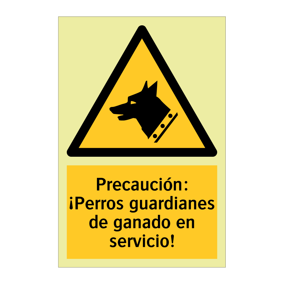 Precaución: ¡Perros guardianes de ganado en servicio!
