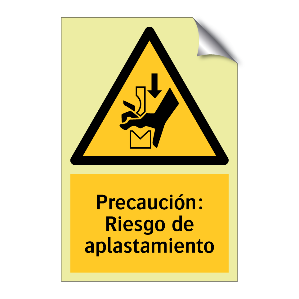 Precaución: Riesgo de aplastamiento