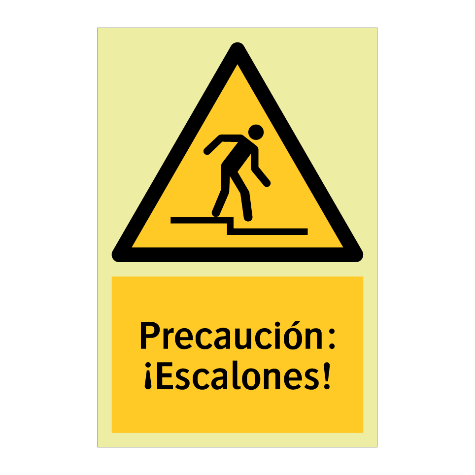 Precaución: ¡Escalones!