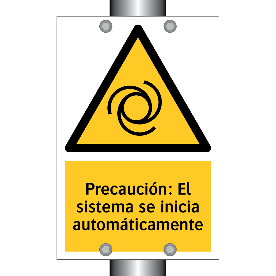 Precaución: El sistema se inicia automáticamente