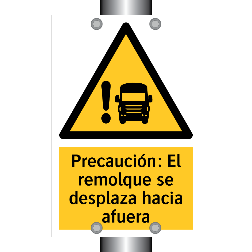 Precaución: El remolque se desplaza hacia afuera