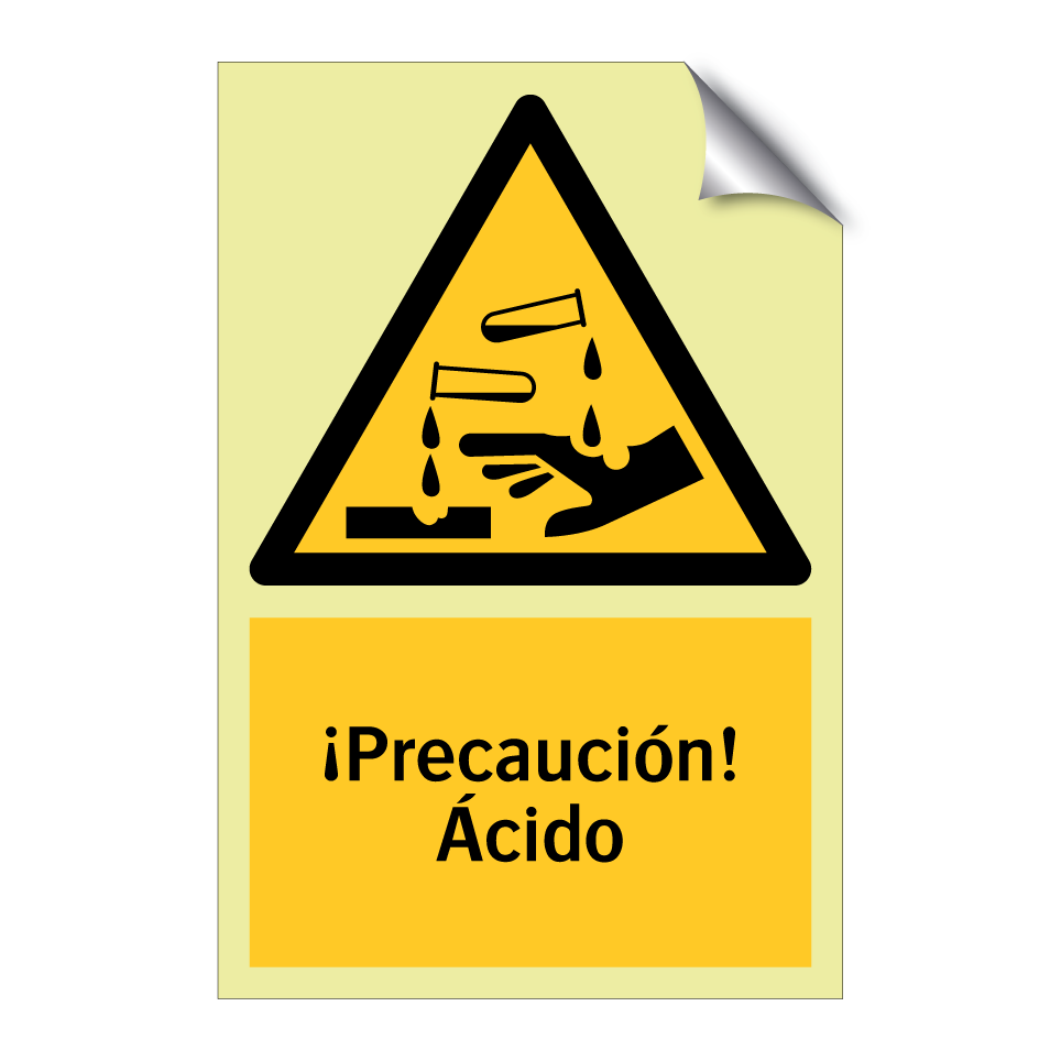¡Precaución! Ácido