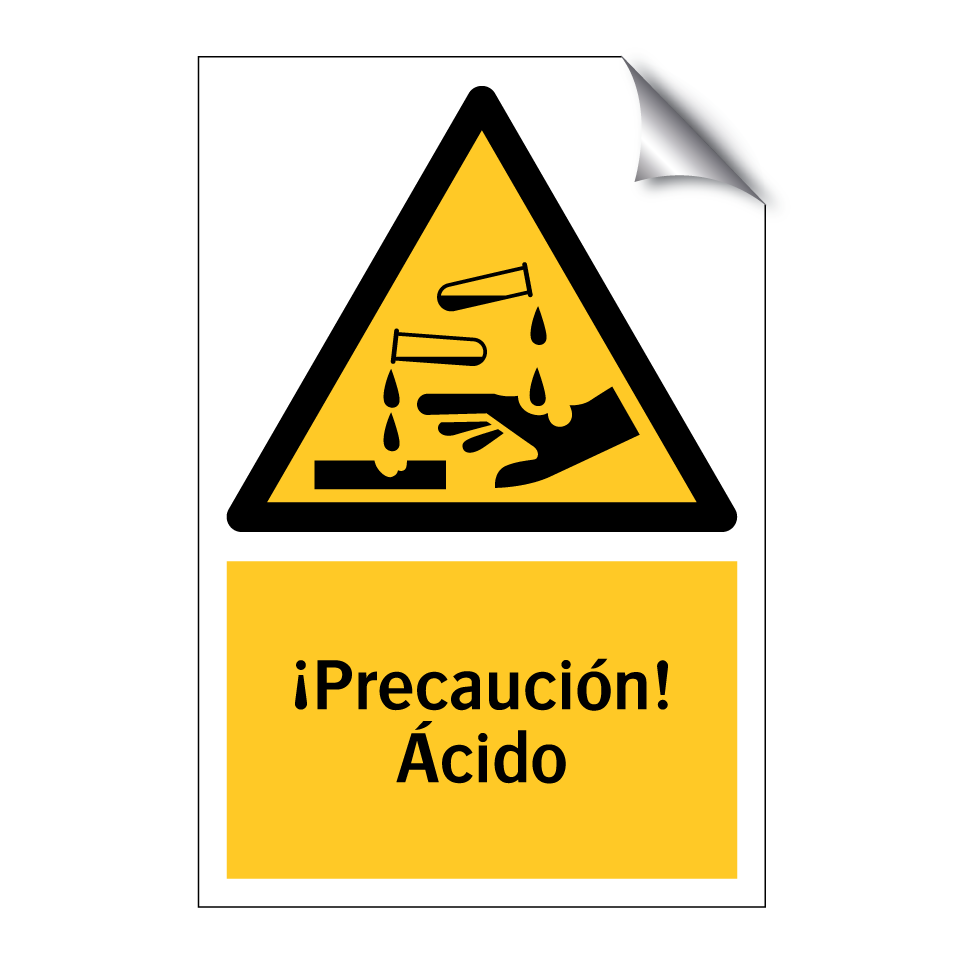 ¡Precaución! Ácido