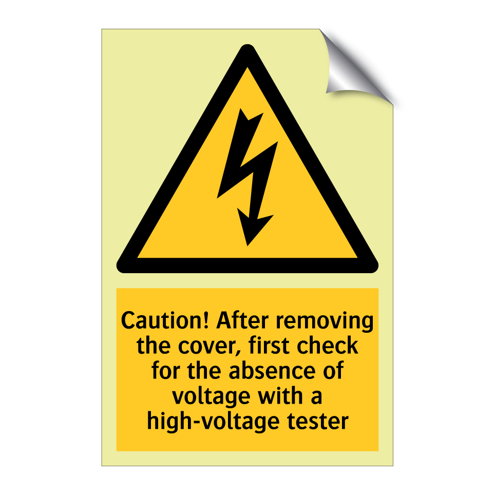 Caution! After removing the cover, first check for the absence of voltage with a high-voltage tester