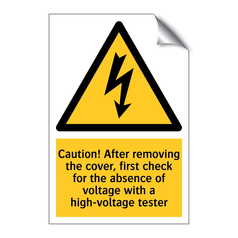 Caution! After removing the cover, first check for the absence of voltage with a high-voltage tester
