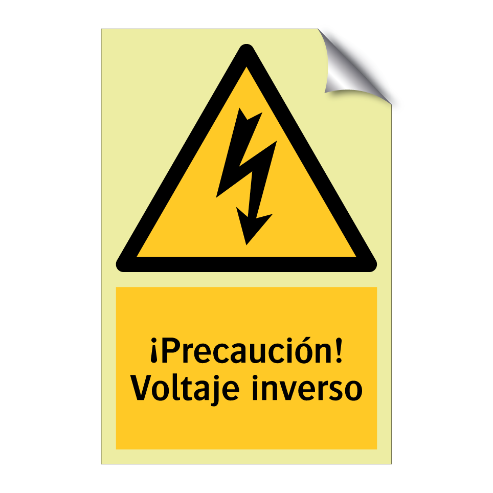 ¡Precaución! Voltaje inverso