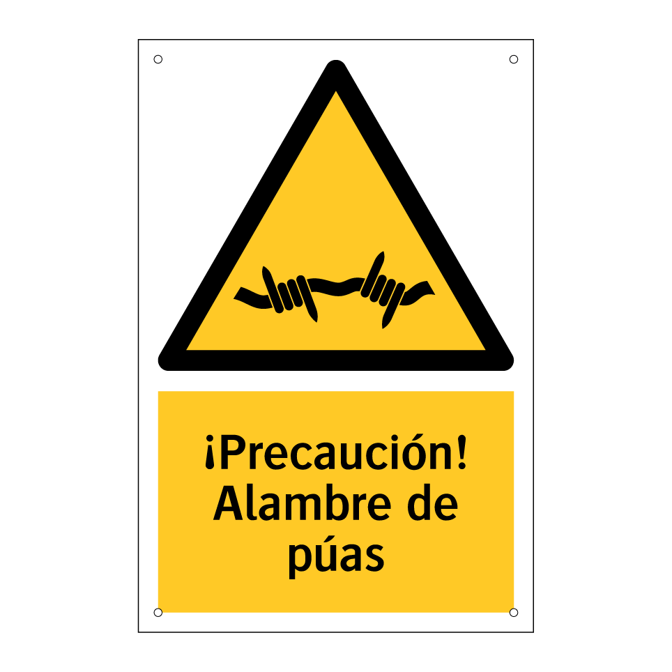 ¡Precaución! Alambre de púas
