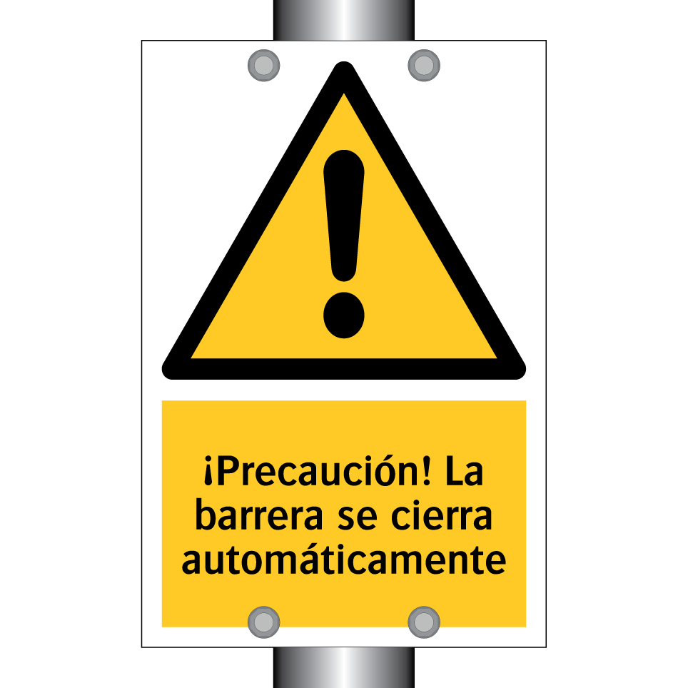 ¡Precaución! La barrera se cierra automáticamente
