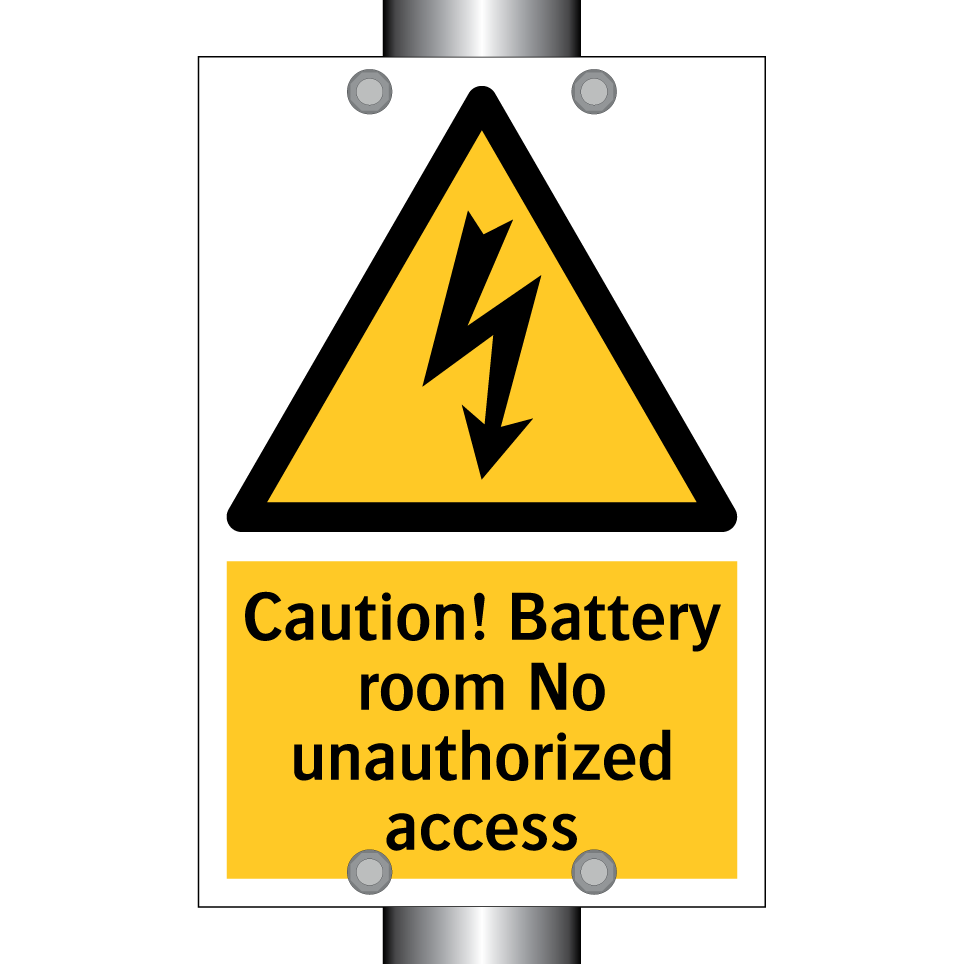 Caution! Battery room No unauthorized access