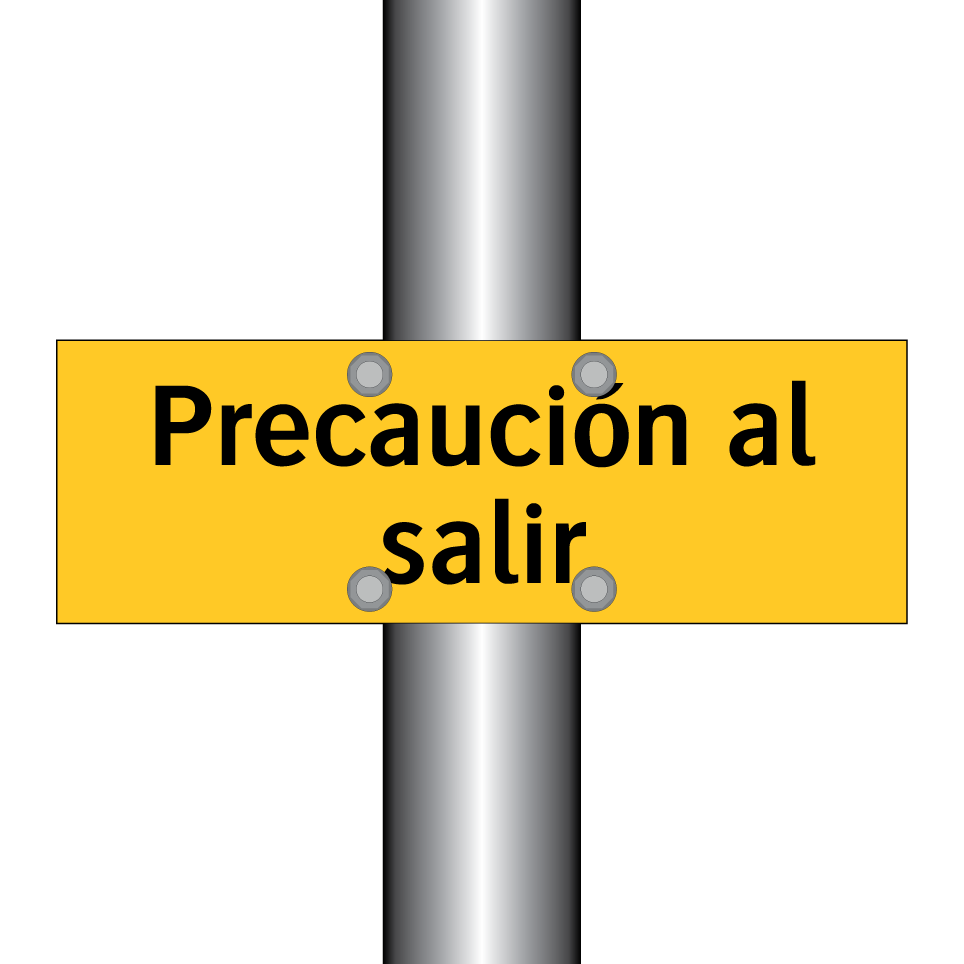 Precaución al salir