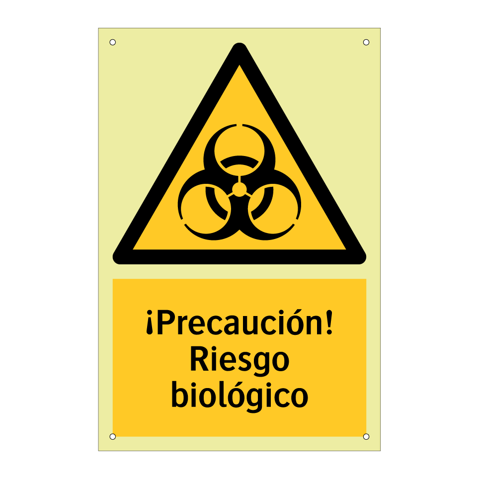 ¡Precaución! Riesgo biológico