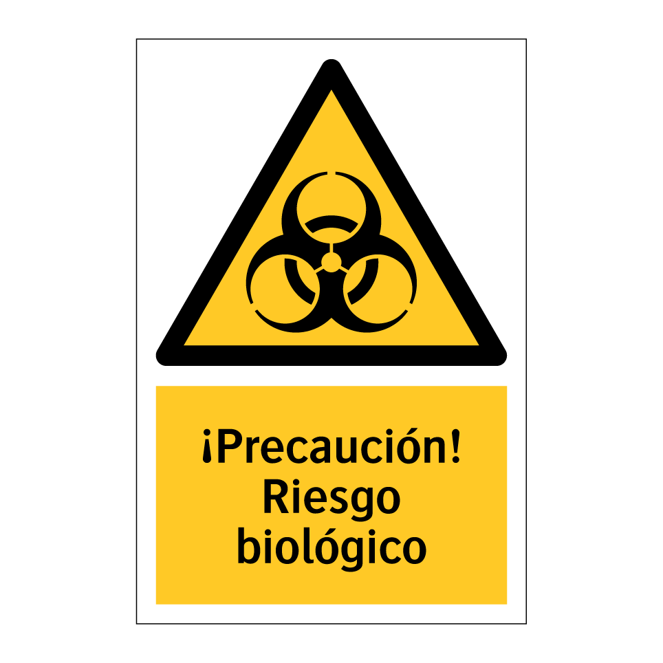 ¡Precaución! Riesgo biológico