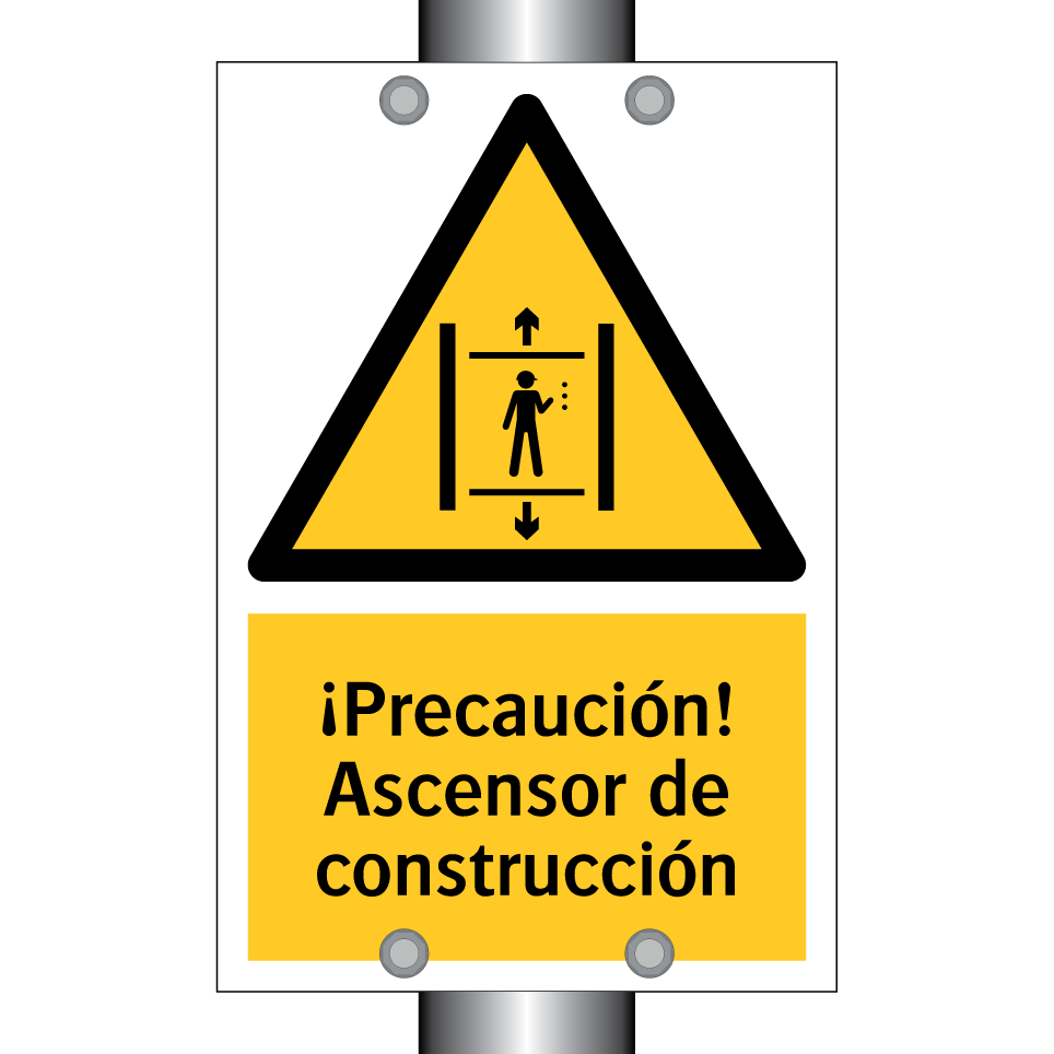 ¡Precaución! Ascensor de construcción