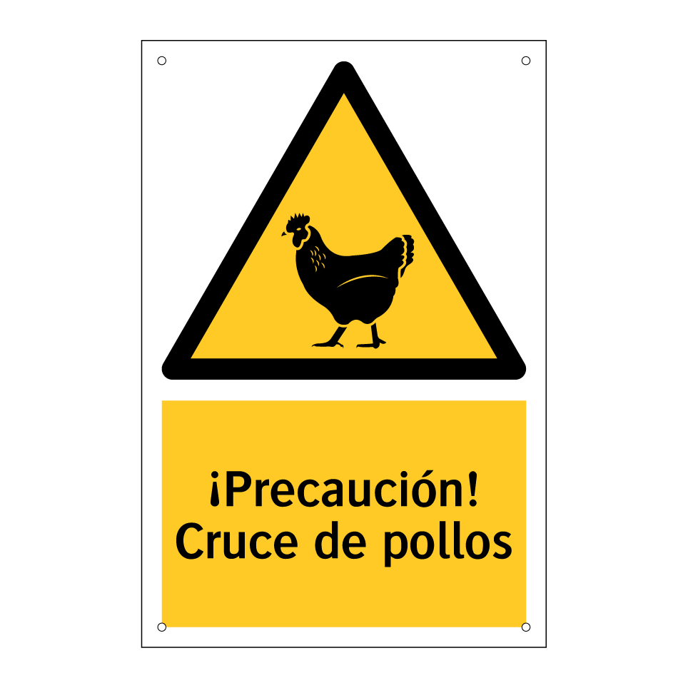 ¡Precaución! Cruce de pollos