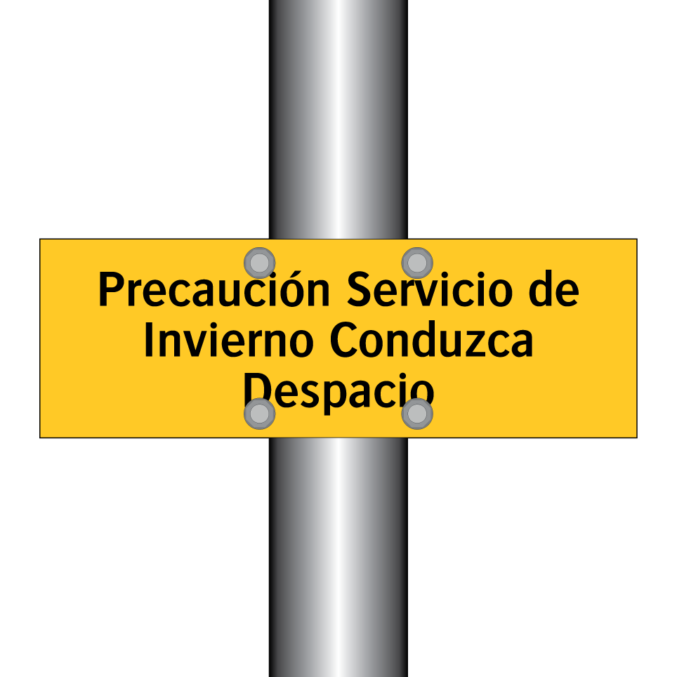 Precaución Servicio de Invierno Conduzca Despacio