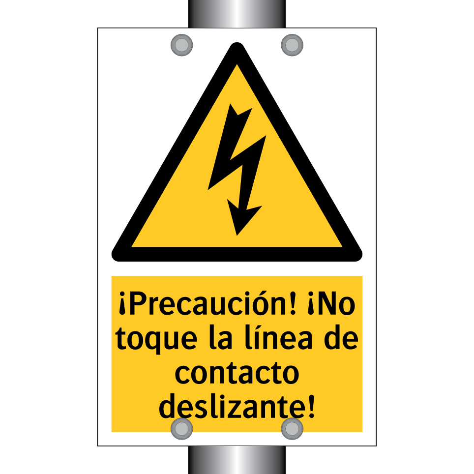 ¡Precaución! ¡No toque la línea de contacto deslizante!