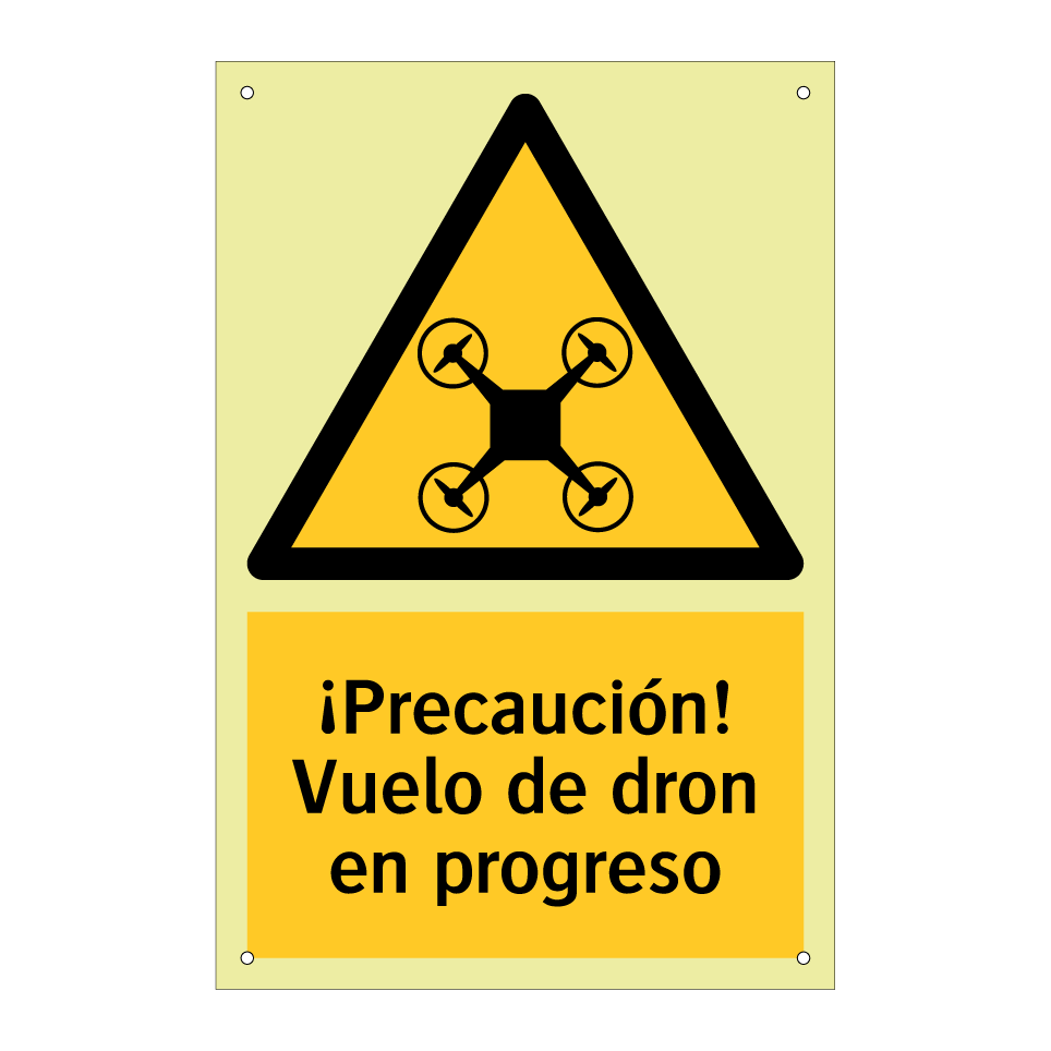 ¡Precaución! Vuelo de dron en progreso