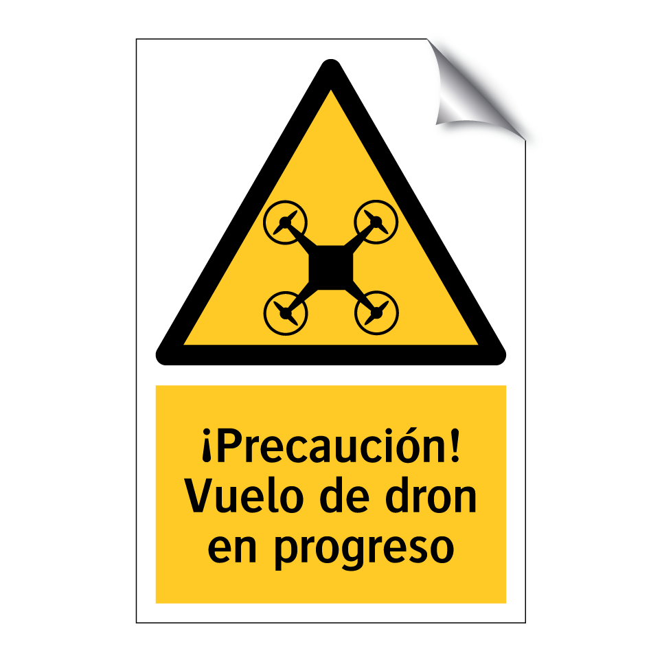 ¡Precaución! Vuelo de dron en progreso