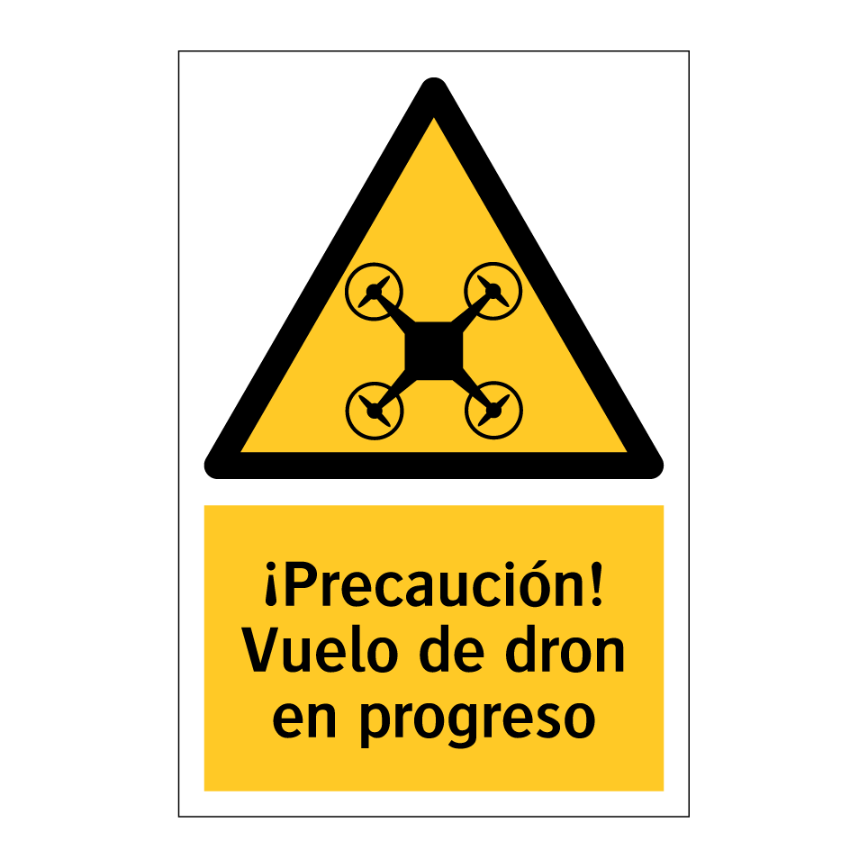 ¡Precaución! Vuelo de dron en progreso