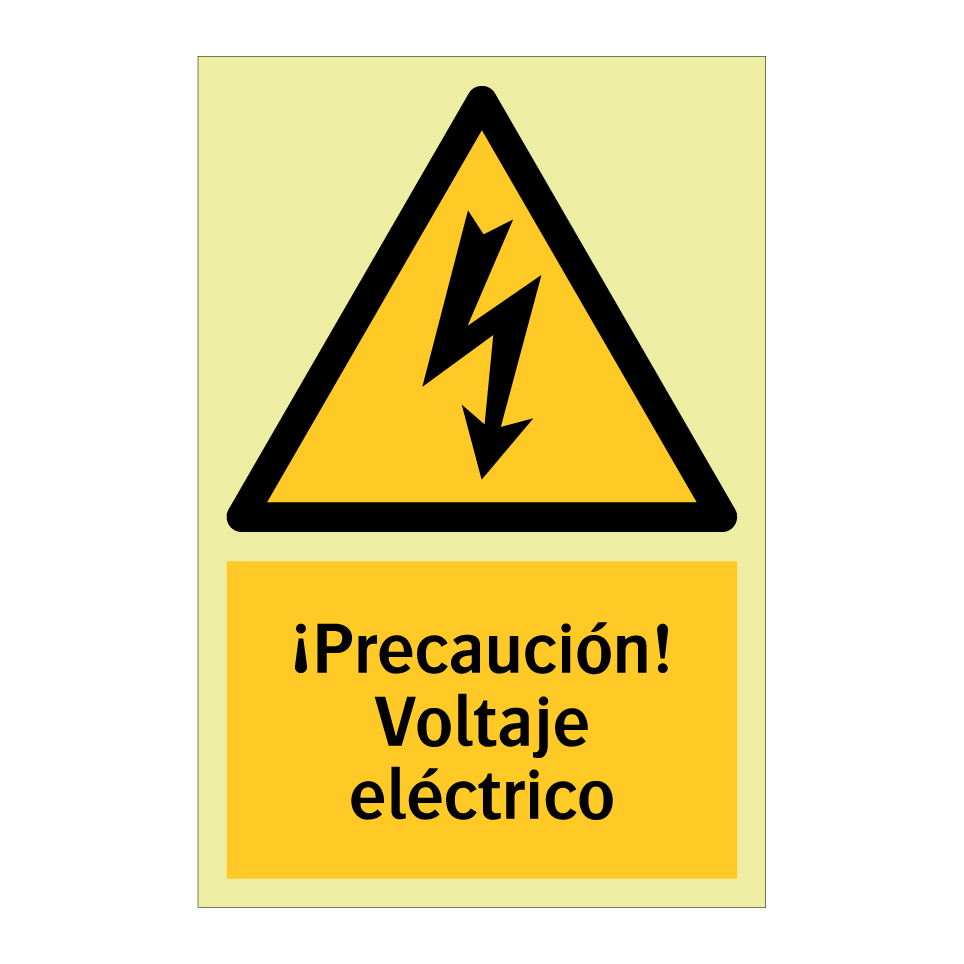 ¡Precaución! Voltaje eléctrico