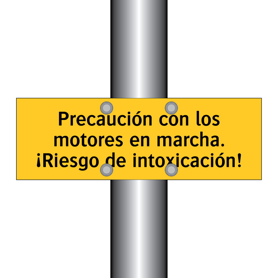 Precaución con los motores en marcha. ¡Riesgo de intoxicación!